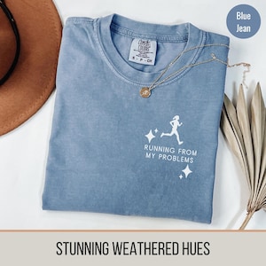 Running from My Problems Shirt Trail Running Tee Casual Jogging Apparel Running Clothes Marathon Runner Gift Track and Field Running Shirt