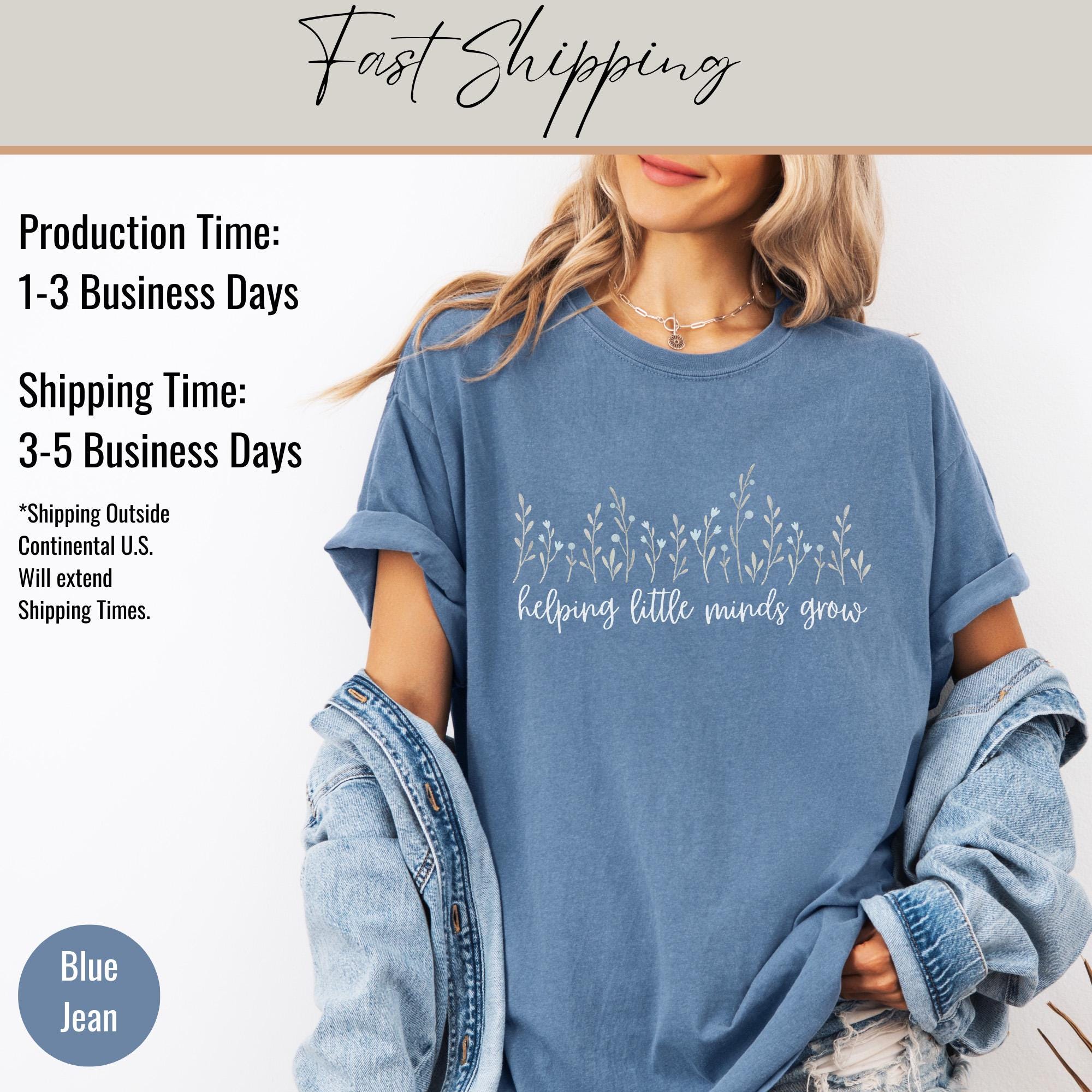 TIEEI "Helping Little Minds Grow" Teacher Shirt For Women - Soft Blend Tee For Preschool & Kindergarten Teachers - View #14