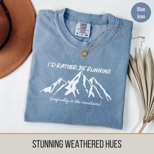 I&#39;d Rather Be Running Shirt Marathon Runner Gift Running Clothes Track and Field Casual Jogging Apparel Running Shirt Trail Running Tee