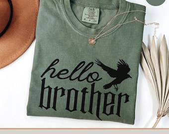 Camiseta "Hola Hermano Vampiro Místico", camiseta vintage de Mystic Falls, camiseta de vampiro, amante de los vampiros, fan de TVD, regalo de Halloween, fan de los vampiros