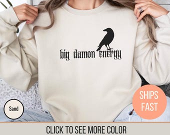 Big Damon Energy Sweatshirt, Vintage Vampire Fan Shirt
