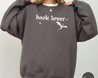 Sudadera con diseño de dragón para amantes de los libros, lector de fantasía romántica.