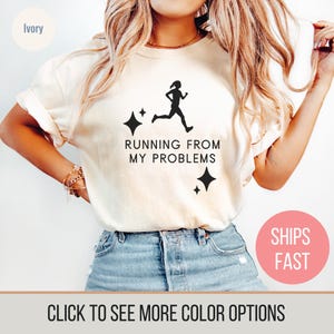 Running From My Problems Shirt Casual Jogging Apparel Trail Running Tee Running Shirt Running Clothes Track and Field Marathon Runner Gift