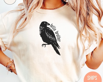 Hello Brother Raven T-Shirt, Vampire Fan Shirt, Comfort Colors