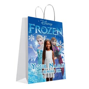 Custom Frozen Party Favor Bags, Digital Download