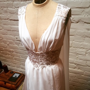 Greek/Roman Silk wedding gown inspired by Daenerys Targaryen (street size 6/8) gold, ivory, flowy, open back
