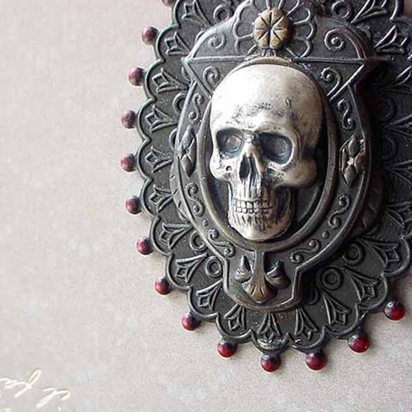 Black Friday Cyber Monday Day of the Dead Gothic Skull Pendant