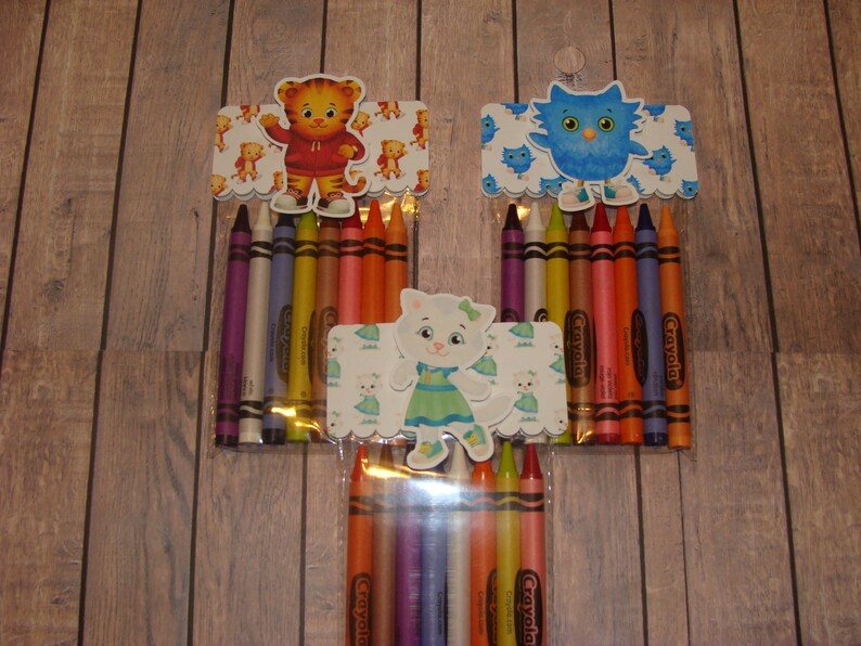 Daniel Tiger Made to Order Crayon Favor Bags NOT A SET Price Etsy