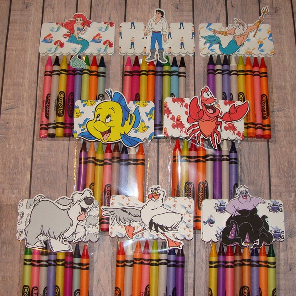 Little Mermaid Made To Order Crayon Favor Bags (NOT A SET, Price is per bag)