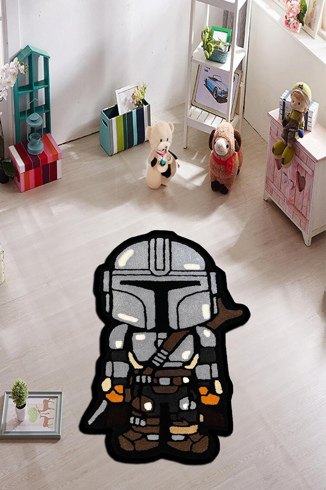 Yoda Rug Cute Star Wars Rug – Baby Yoda, Mandalorian & Boba Fett Carpet – Geek ...