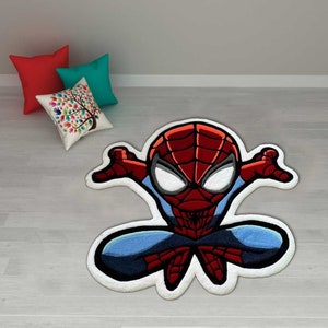 Alfombra de Spiderman, alfombra de dibujos animados, alfombra para habitación de niño, alfombras para niños, regalo para él, regalo para él, alfombra con estampado de Spiderman, Spider-Man, alfombra de Spiderman, alfombra personalizada
