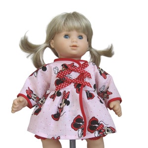 Doll Clothes-Made For BITTY BABY and BITTY Twins Dolls, Made From Minnie Mouse Fabric  Dress and Bloomers Fit Bitty Baby Dolls