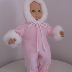 Doll Clothes-Made to Fit BITTY BABY and BITTY Twins Dolls,  Pink Polar Fleece Snowsuit Fits Bitty Baby and Bitty Twins Dolls