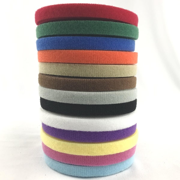 DOLL CLOTHES   Ultra Thin 3/8" Wide VELCRO® Brand Hook and Loop Fastener Tape-5 Yards-Choice of Colors