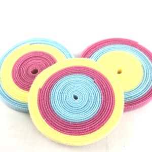 3 Yards DOLL CLOTHES Ultra Thin 3/8&quot; Wide  VELCRO® Brand Hook and Loop Fastener Sew On Tape-Pastel Assortment