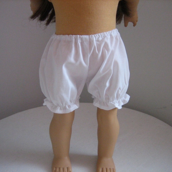 Doll Clothes Made For 18" American Dolls,  White Bloomers fit AMERICAN DOLLS