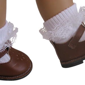 Shoes-Made to fit 18&quot; AMERICAN DOLLS, Brown T Strap Shoes Made to  Fit 18&quot; American Dolls