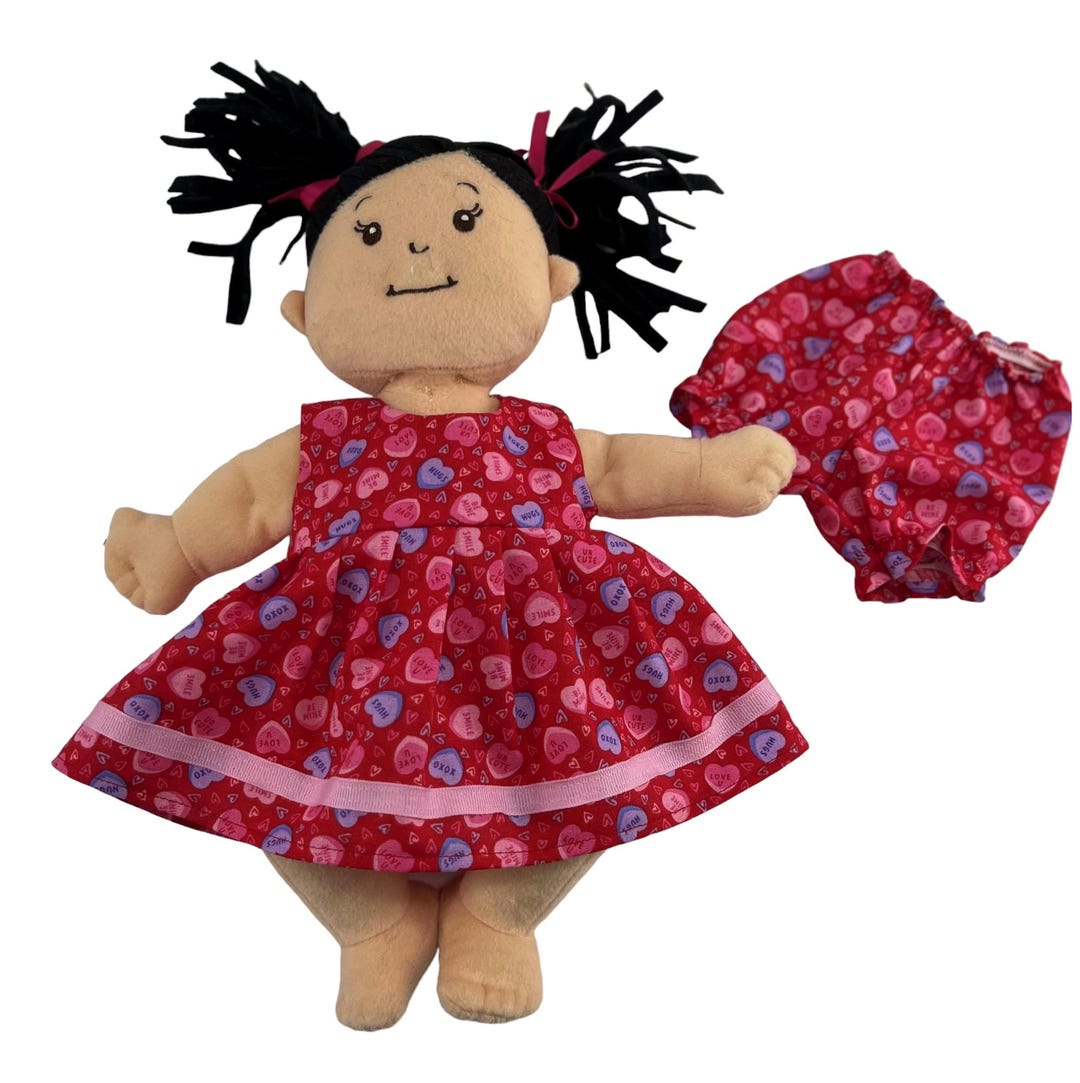 Doll Clothes Made to Fit Baby Stella Doll, Valentine's Day Heart Print ...