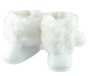 American Doll Accessories-Doll Boots-Made to fit 18&quot; AMERICAN  Dolls, White  Fur Trimmed Faux Boots Fit 18&quot;  American  Dolls