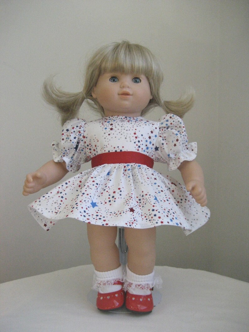 Doll Clothes-Made for Bitty Baby Dolls,  Patriotic Dress Fits Bitty Baby and Bitty Twins Dolls 