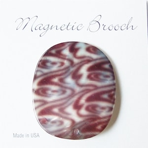 Magnetic Brooch Clip Clasp Pin Redish Brown Blister Pearl Shell Accessory Scarves Shawl