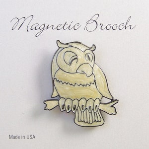 Magnetische Broche Clip Sluiting Pin Metaal Emaille Uil Accessoire Sjaals Sjaal