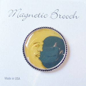 Magnetische Broche Clip Sluiting Pin Metaal Acryl Goud Halve Maan Accessoire Sjaals Sjaal