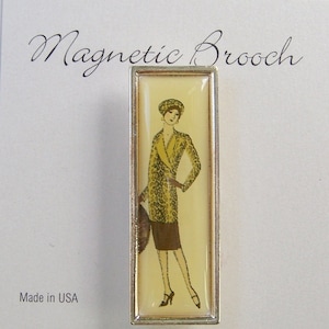 Magnetic Brooch Clip Clasp Pin Vintage Lady Metal Accessory Scarves Shawl