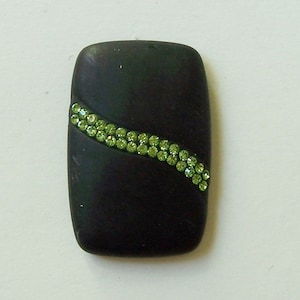 Magnetic Brooch Clip Clasp Pin Black Black Onyx Green Swarovski Crystals Accessory Scarves Shawl
