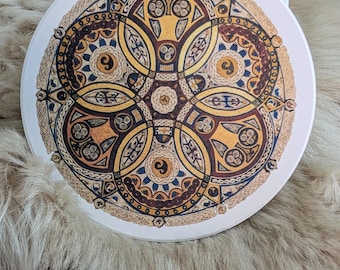 Coaster: 4.25" Ceramic Thirsty Coaster (1) Mórgacht "Greatness"