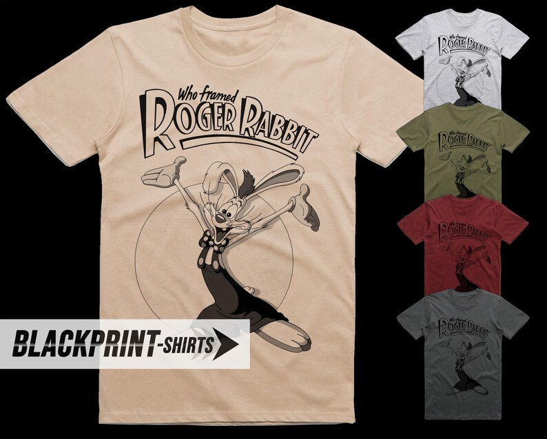Who Framed Roger Rabbit V6 Movie Poster Classic Vintage T Shirt 18 ...