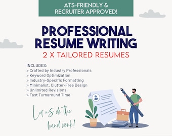 2x Custom Resumes | Professional Resume Writing Service | 4 Days or Less | ATS Friendly | 1-Column Resume Template Word | Jake's Resume