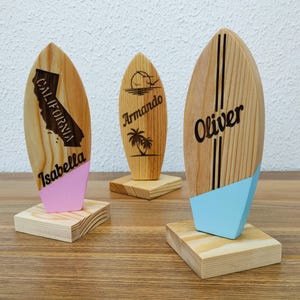 miniature wood surfboard インテリア Mini Wood Surfboard - Etsy