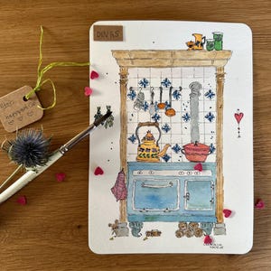 Único, genuino, pintado a mano, acuarela, postal, marcapáginas, regalo, felicitaciones boda, cumpleaños, recuperación, bautismo, arte