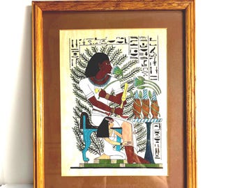 エジプトパピルス　アーティストの作品 エジプトのアンティーク。火の湖から地獄へ。死者の書」の