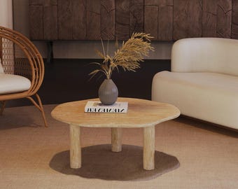 SunAura Marble Coffee Table | Round Marble Table | Marble Center Piece | Round Coffee Table | Marble Design | Luxury Furniture By OIXDESIGN