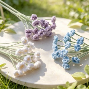 Crochet Gypsophila PDF Pattern, Beginner Friendly Gypsophila Bouquet Tutorial, Handmade Yarn Floral Craft Guide for Home Decor & DIY Gifts