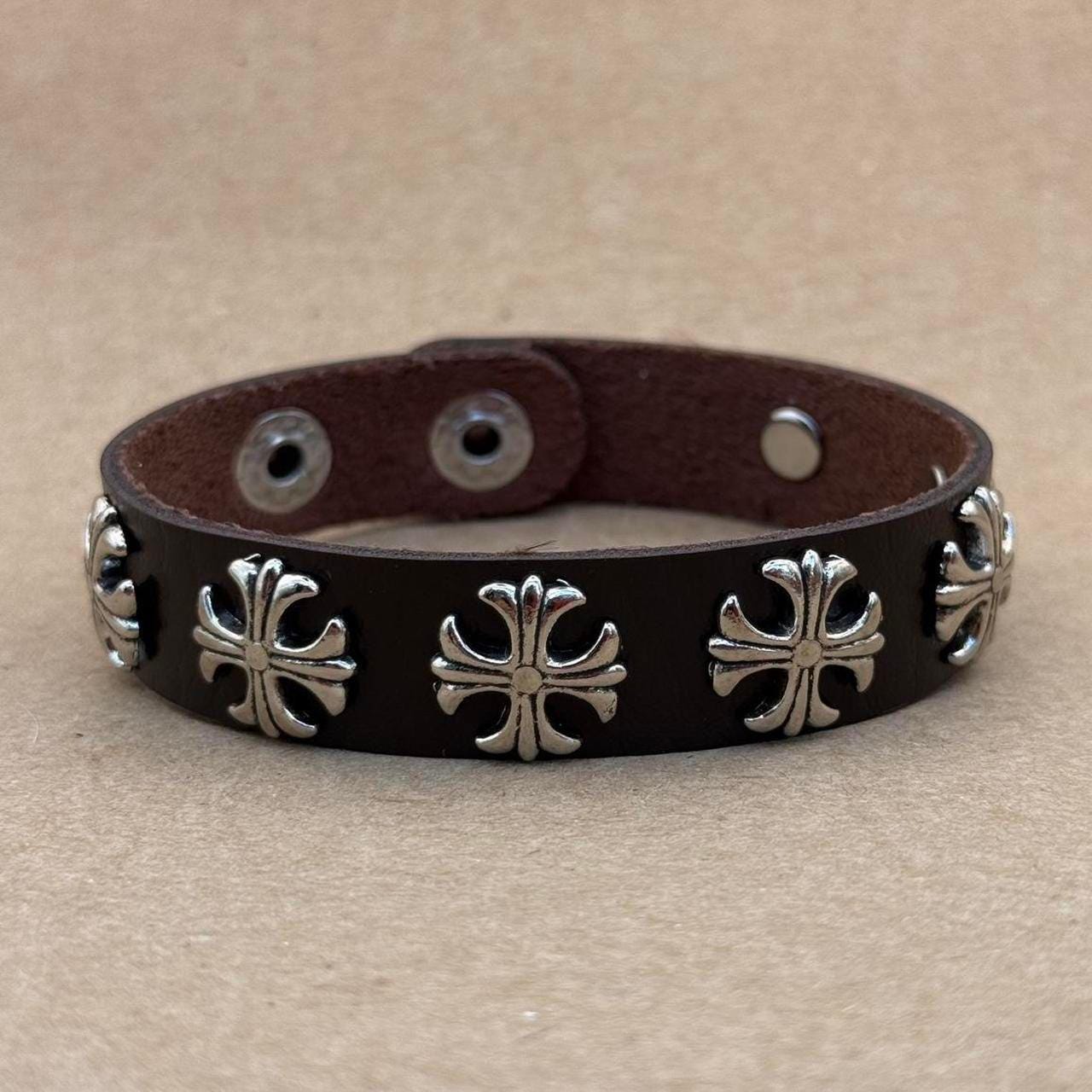 Chrome Hearts Leather Cuff - Etsy