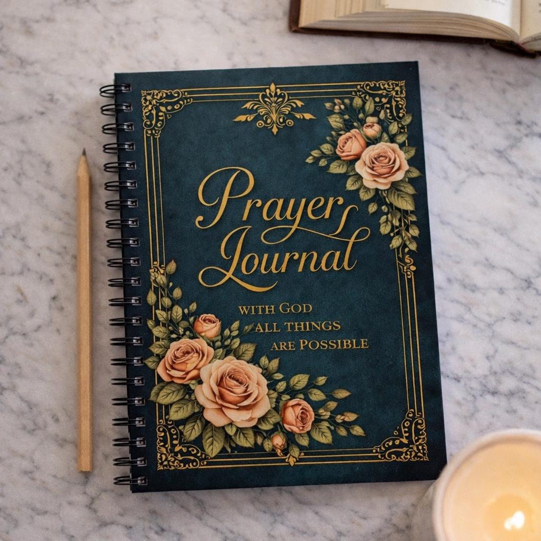 Floral Faith Prayer Journal Spiral Notebook | Christian Devotional - Etsy