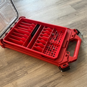 Milwaukee PACKOUT Impact Bit Holder Insert | Fits Low Profile Organizer Models 48-22-8436 and 48-22-8431 | 3D Printed Tool Storage Solution