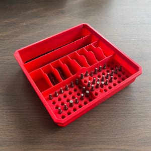 Impact bit organizer designed for Milwaukee Packout Low Profile Organizers