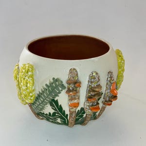 Australian Banksia ceramic vase bowl handmade