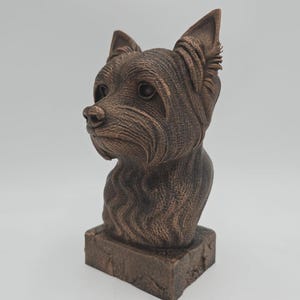Busto pintado a mano - Yorkshire Terrier | N.º de artículo: B-MP-YT-TB