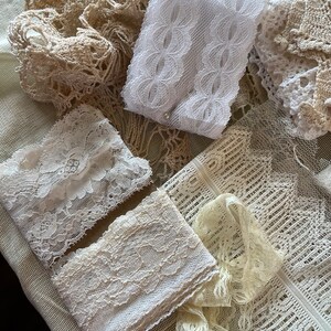 Vintage Lace Assortment for Junk Journals, Ephemera, Sewing, Crafting ...