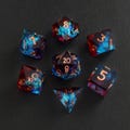 Handmade D20 DND Dice Resin Sharp Edge Dice, Blue Lightning D&D Dice Set for Dungeons and Dragons, Blue Polyhedral Dice Set product logo