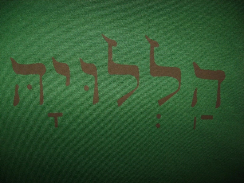 HALLELUJAH in Hebrew Organic Cotton and Organic Bamboo Women's Shirt in