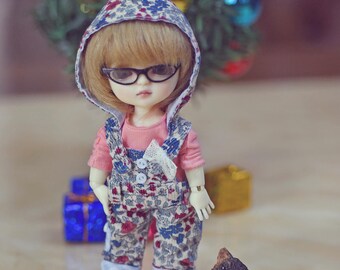 Patterns and English Instructions of Hooded Overalls and Blouse for Lati Yellow