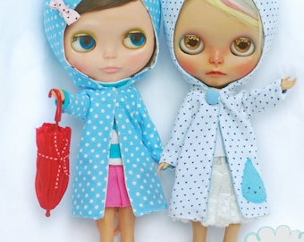 Patterns and English Instructions of Reversible Raincoat for Blythe Doll
