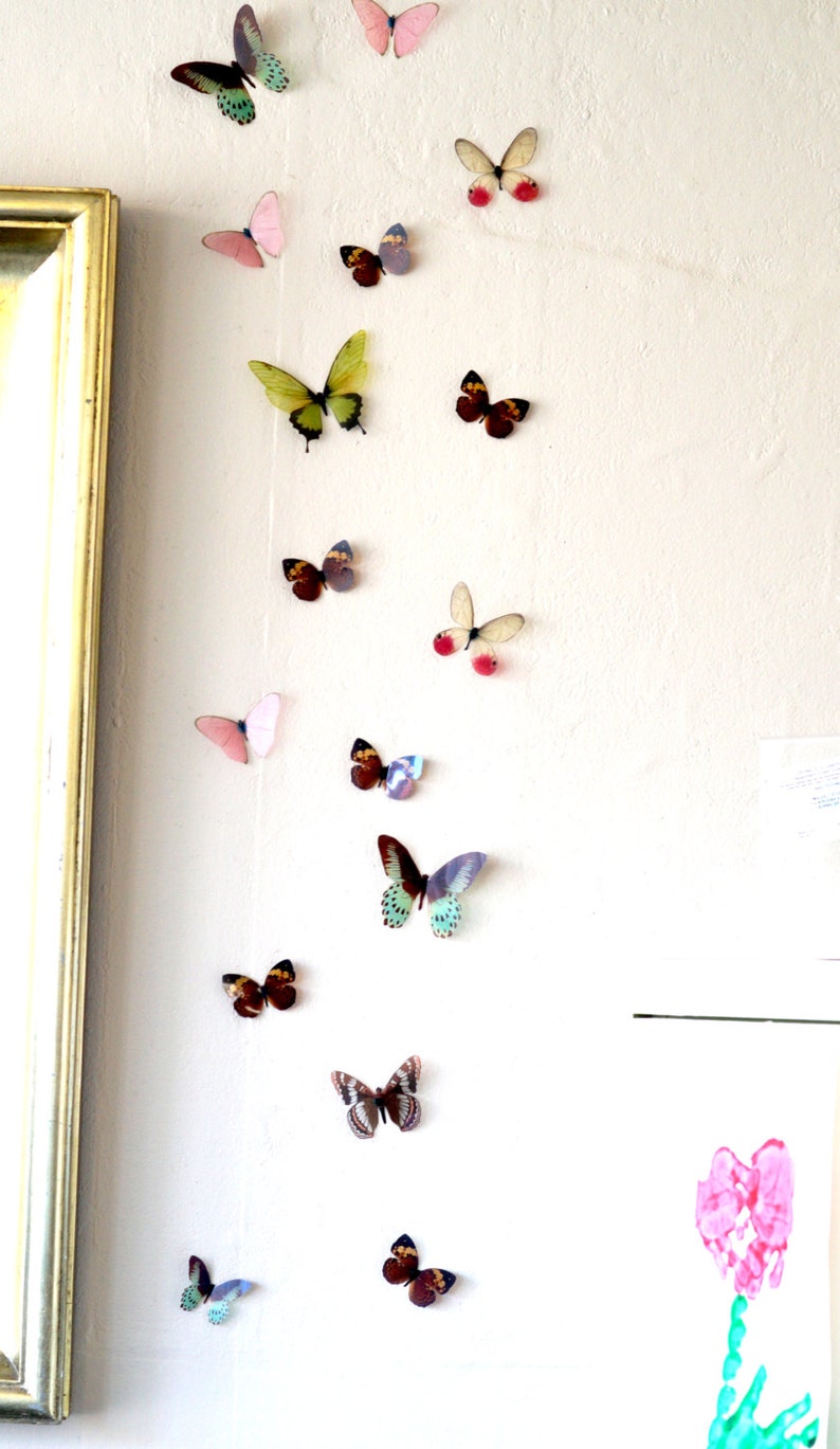 15 3D Rainbow Butterfly wall Art made with plastic image 1