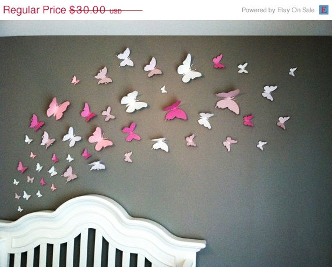 40 3D Butterfly Wall Art Circle Burst Etsy